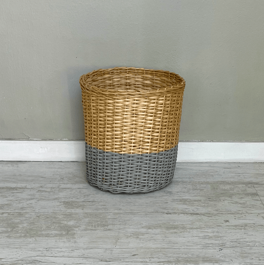 Canasto 30X30 franja gris - micanastodemimbre