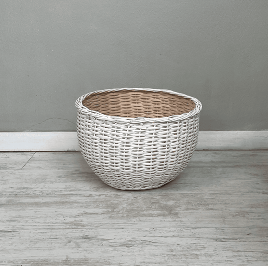 Canasto 34x20 blanco - micanastodemimbre