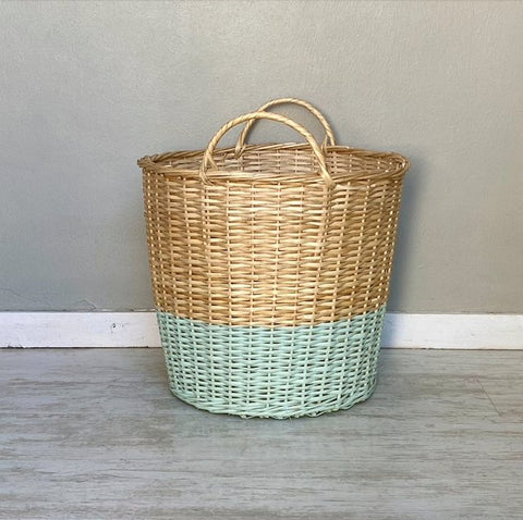 Canasto 48x40 Franja menta - micanastodemimbre