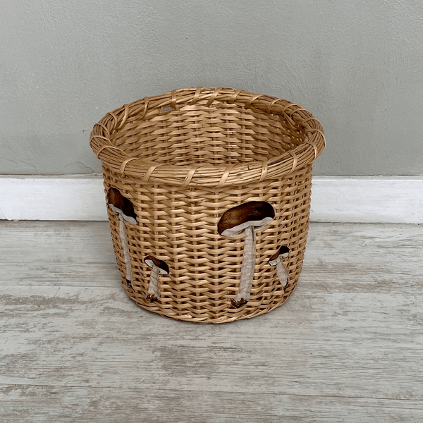 Canasto decoupage hongos - micanastodemimbre