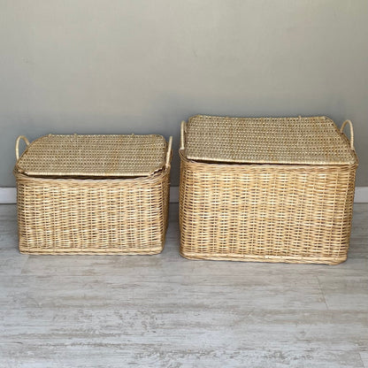 Canasto rectangular con tapa M - micanastodemimbre