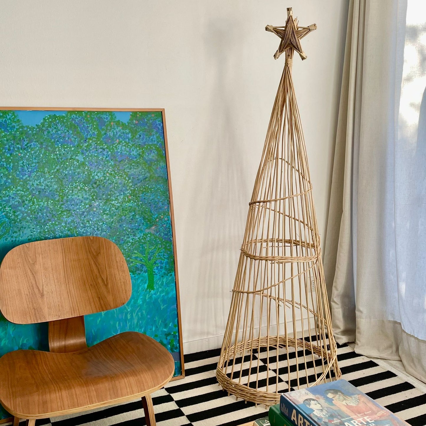 Pino Navidad mimbre blanco - micanastodemimbre