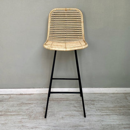 Taburete varilla mimbre blanco (A PEDIDO) - micanastodemimbre