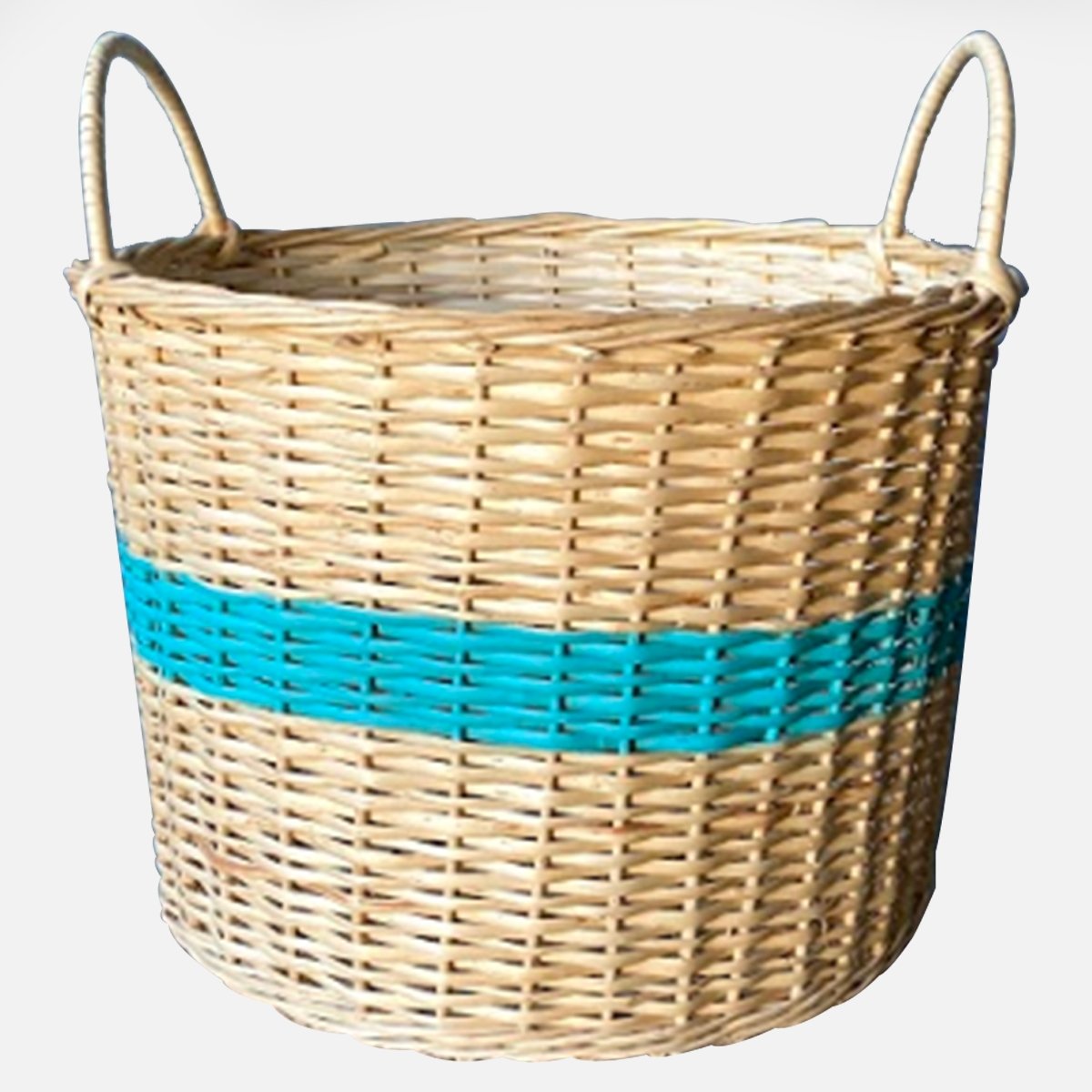 Canasto 40x30 franja color central a elección