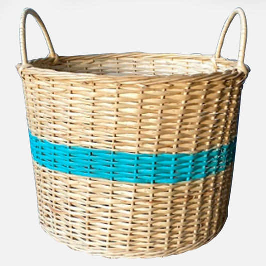 Canasto 40x30 franja color central a elección