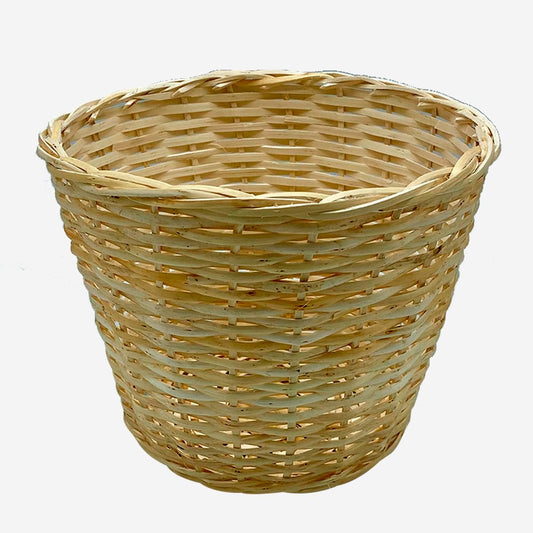 Mini basket mimbre blanco